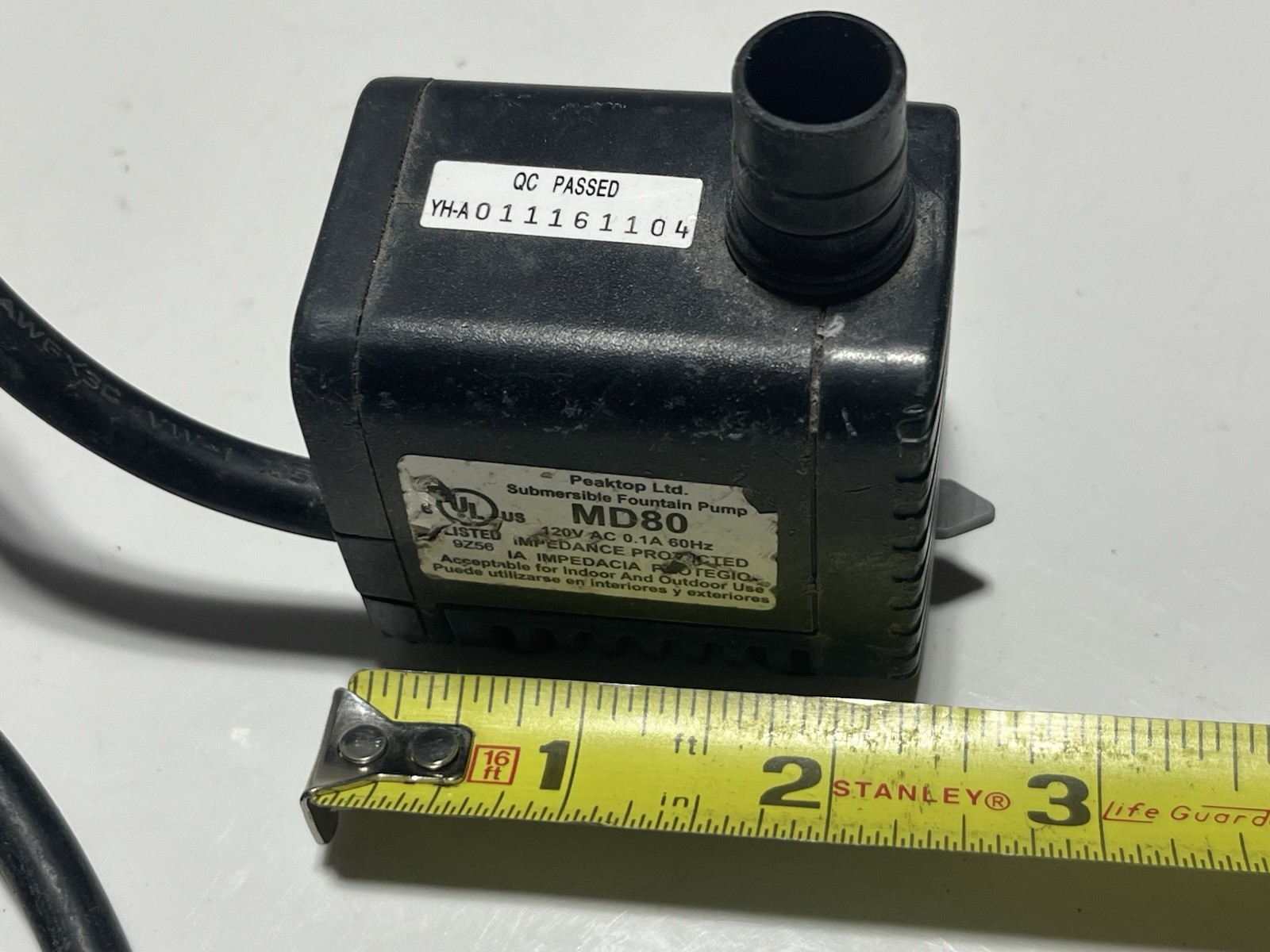 Peaktop Submersible Adjustable Fountain Pump MD80