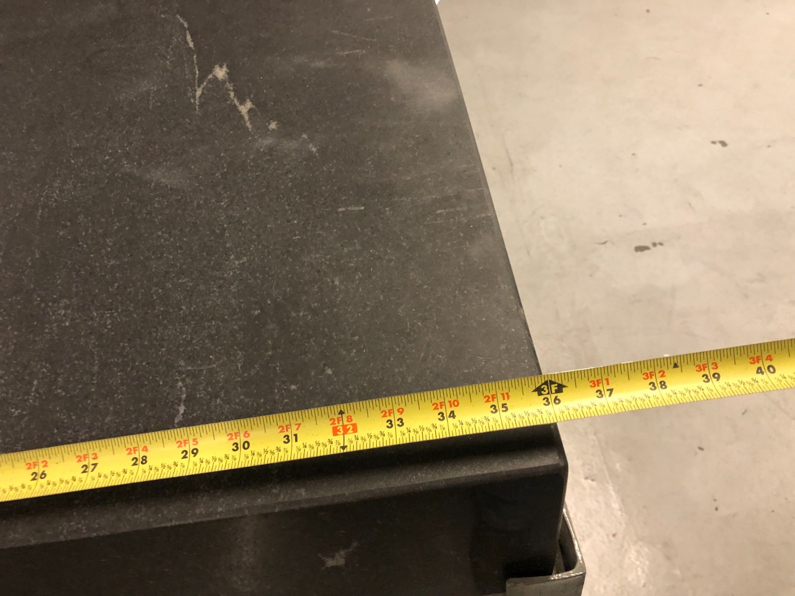 Granite Surface Plate 6" x 36” X 48” Black with Stand