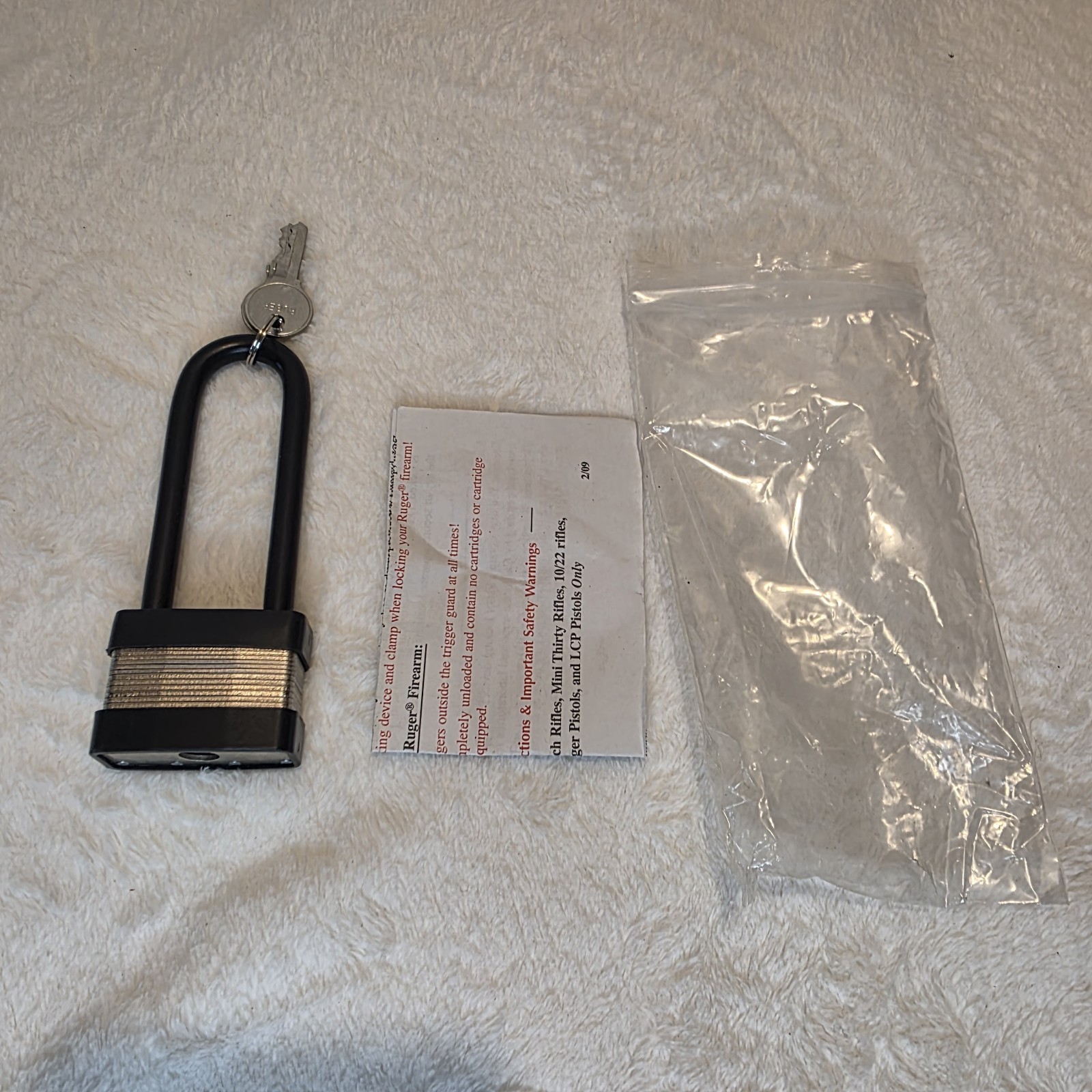 Ruger Padlock/ Gun Lock Safety and Key