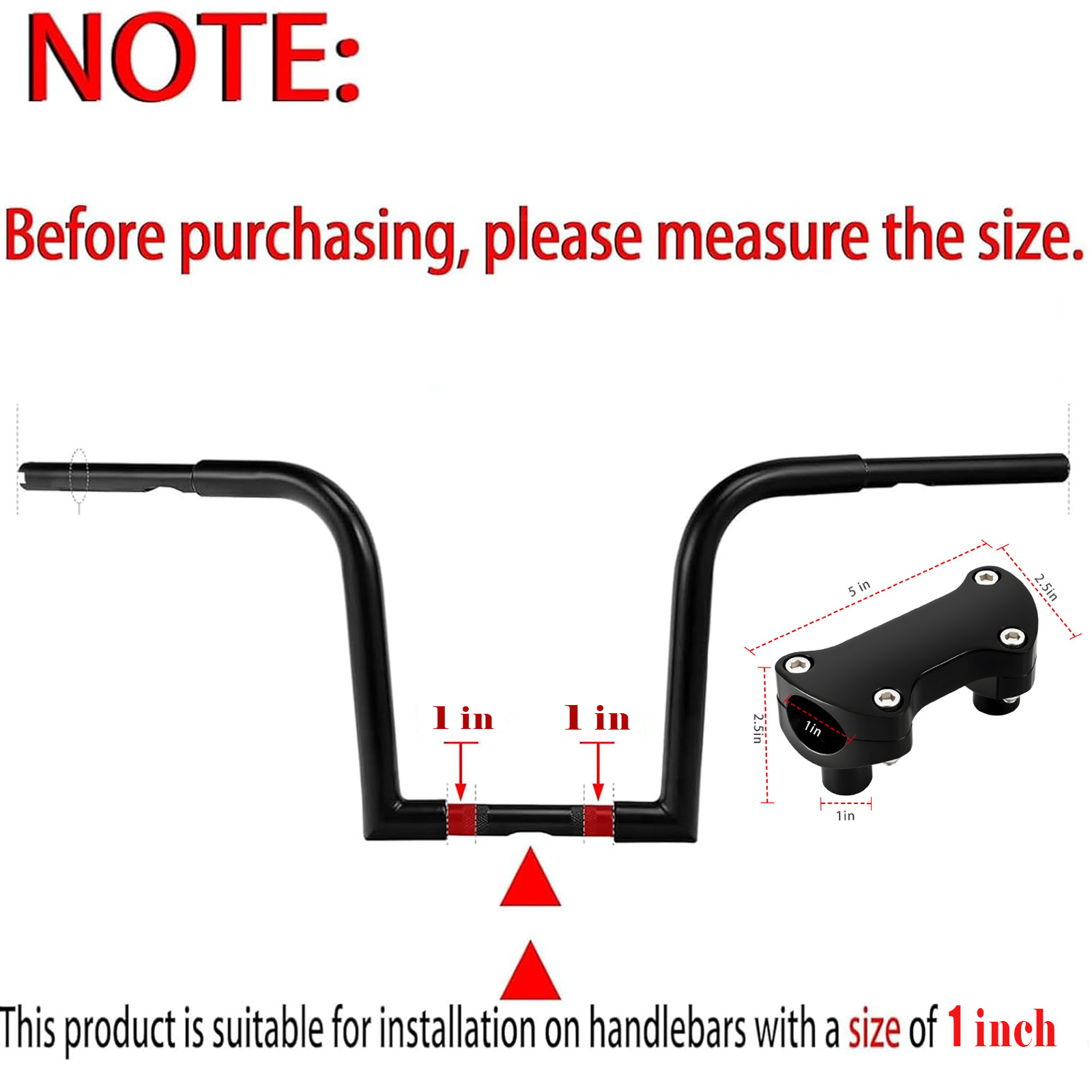 1'' Handlebar Riser Top Clamps Fit For Harley Touring Electra Glide 1988-2025