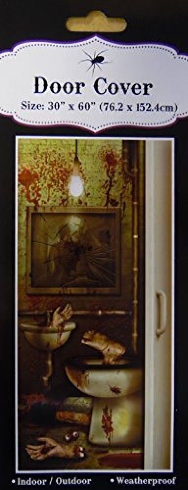 Halloween Bloody Hands and Feet Door Cover Decoration Plastic 30x60"  NEW