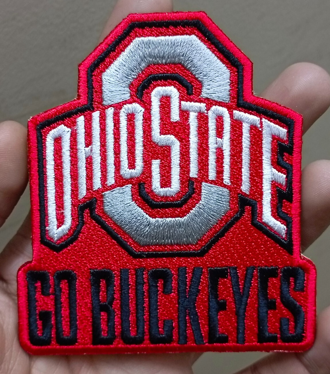 Ohio State Buckeyes Logo Iron On Patch - Sew Patch - Embroidered Patch 3.4"x3.8"