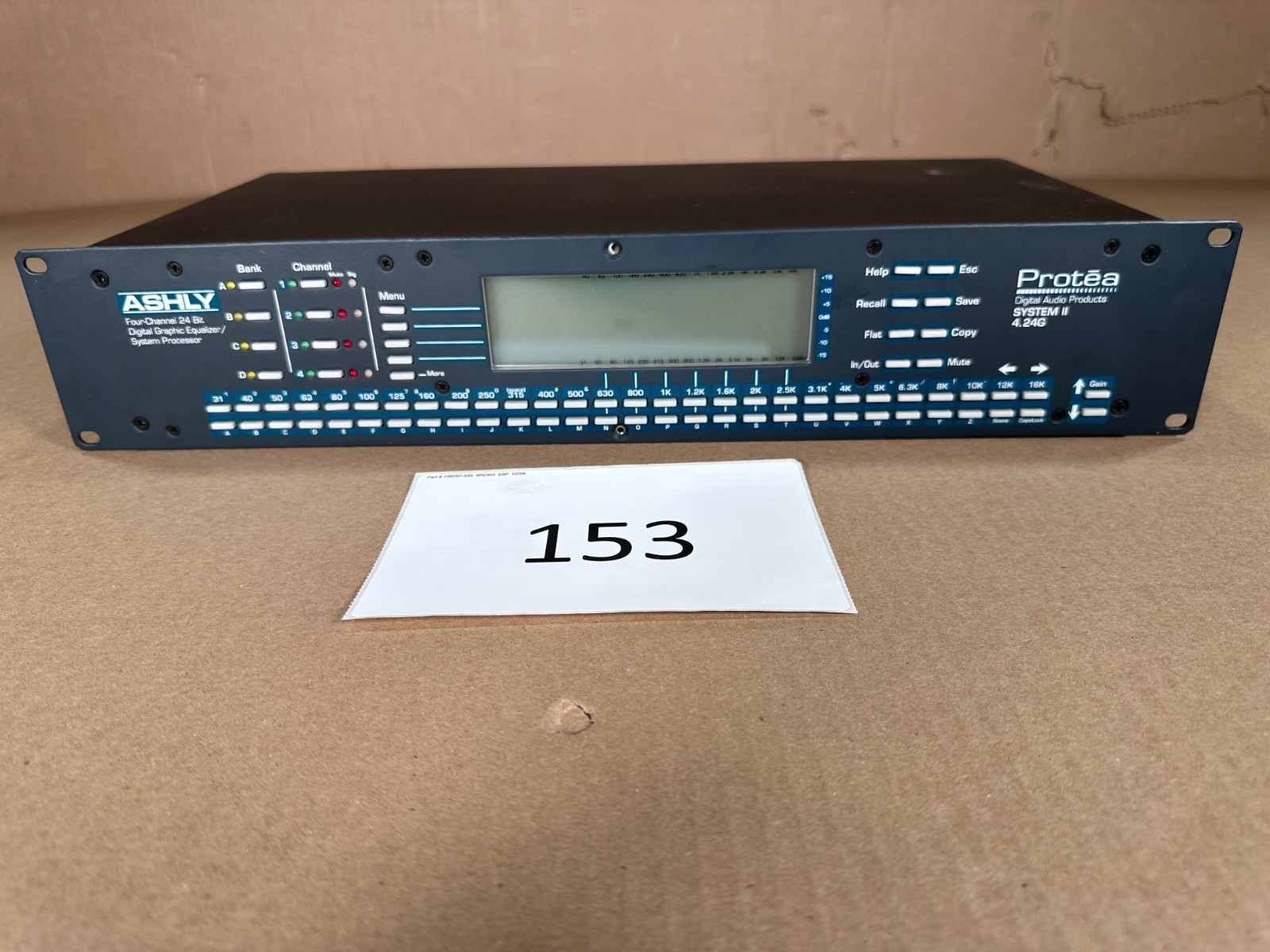 FOR PARTS ONLY ASHLY PROTEA SYSTEM II 4.24G #153