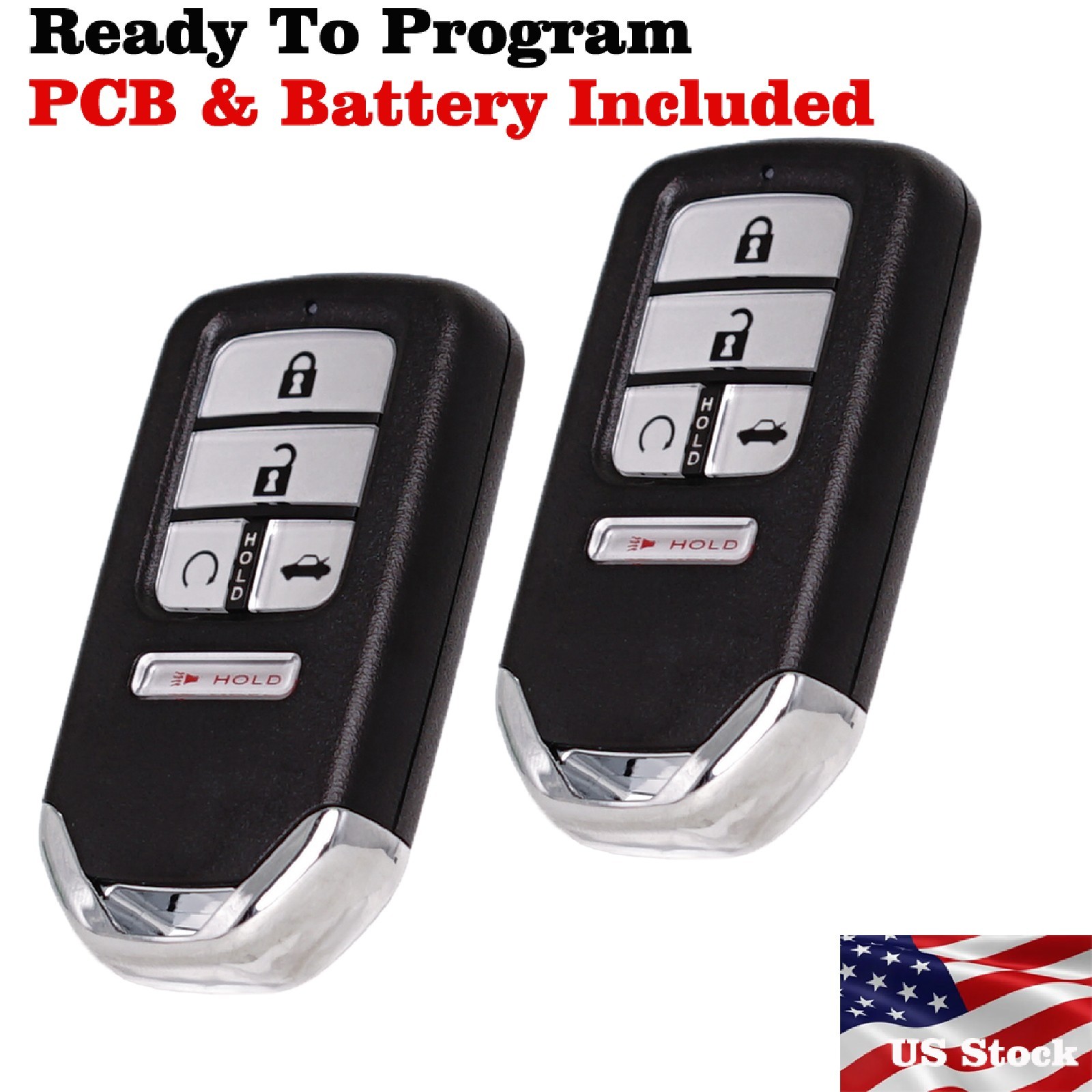 2 Pack Smart Key Fob For 2018-2022 Honda Accord 2019-2021 Insight CWTWB1G0090