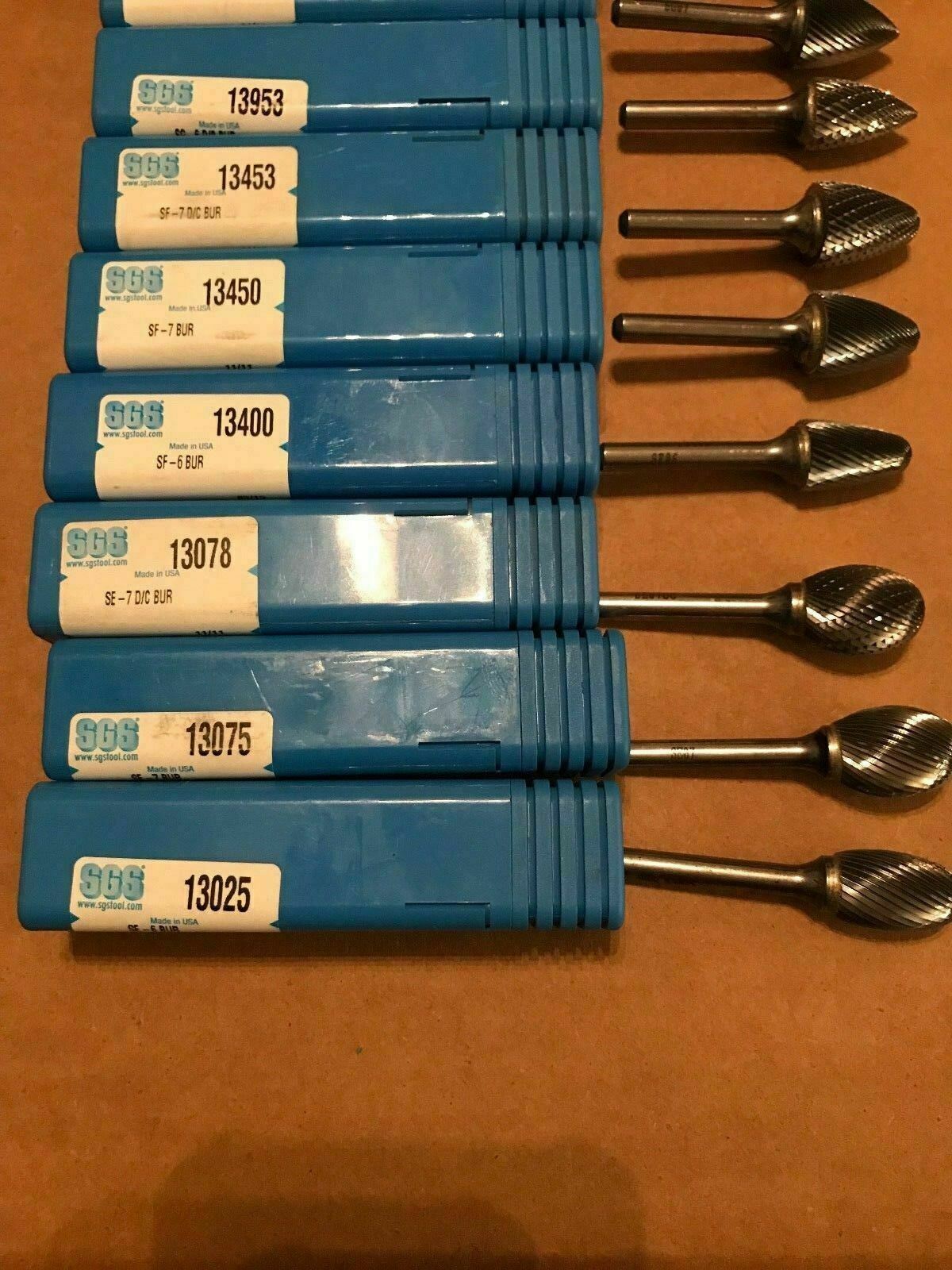 1x NEW SGS Solid Carbide Bur - Tree Shape - SG-7 - 1/4" Shank - 14000