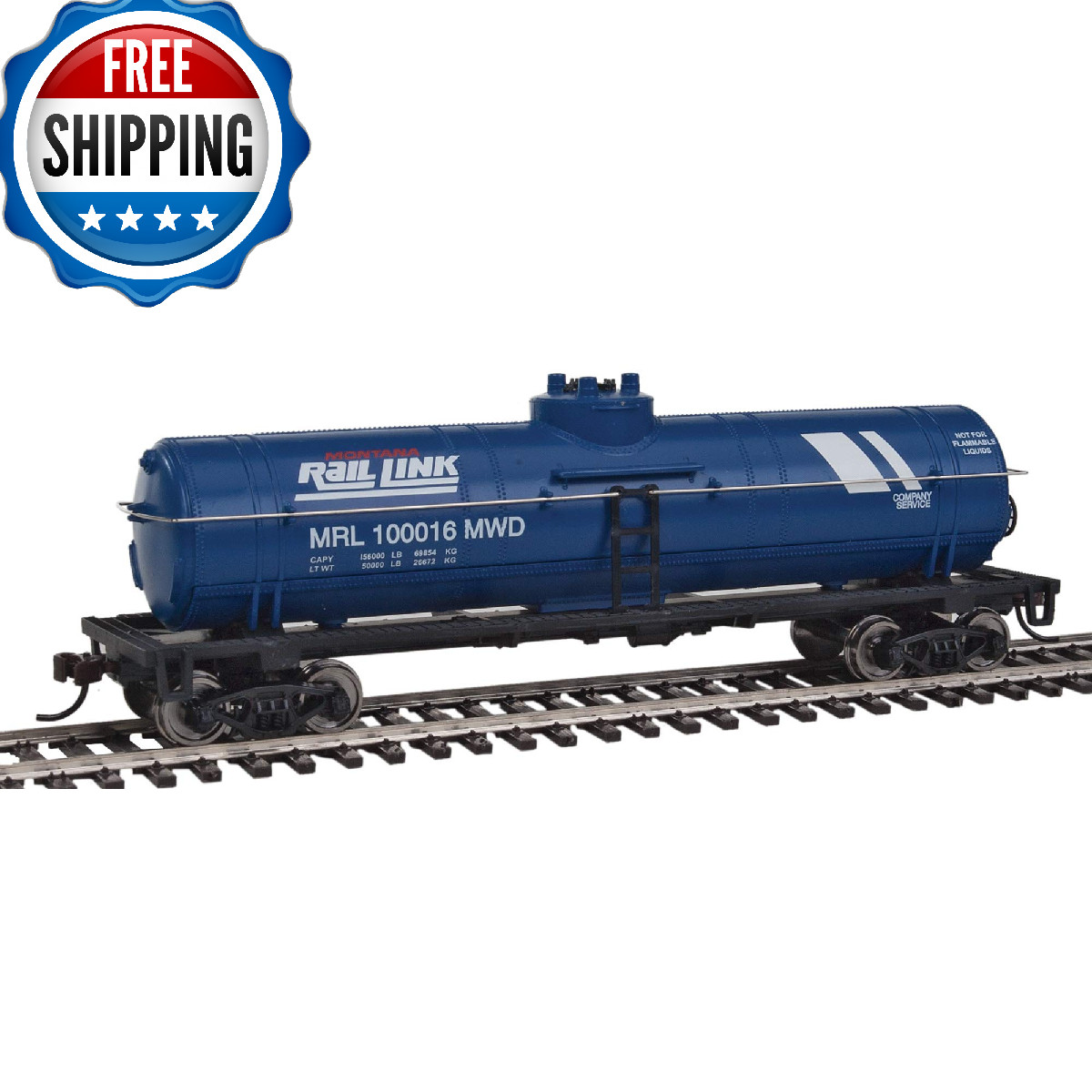Walthers Trainline HO Scale Montana Rail Link Tank Car 931-144