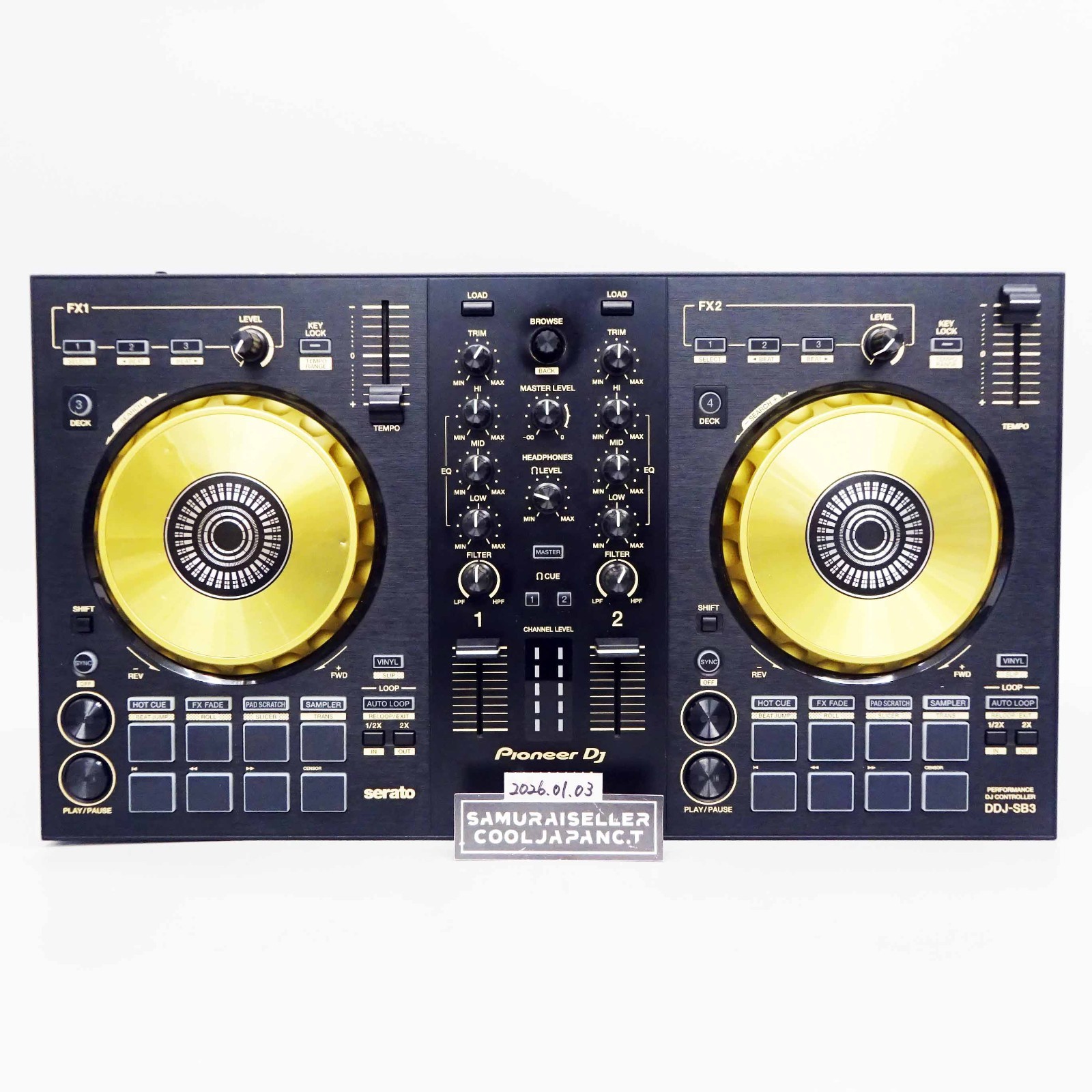 Pioneer DDJ-SB3  DJ Controller Gold 2021 Limited DDJSB3N DDJ-SB3-N Japan Used