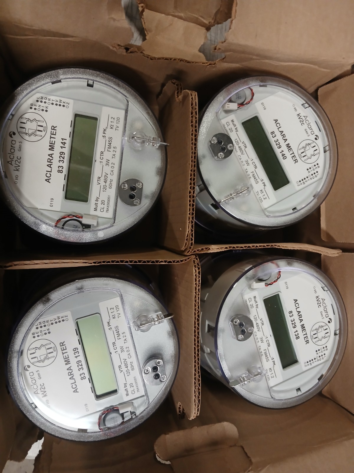 Lot of (4) Aclara kV2c  Gen 5 Advance smart meter Electric Meter New open box