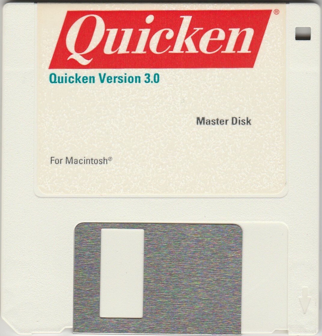 Quicken Version 3.0 Master Disk for Macintosh by Intuit ~ 3.5 disk ~ 1991