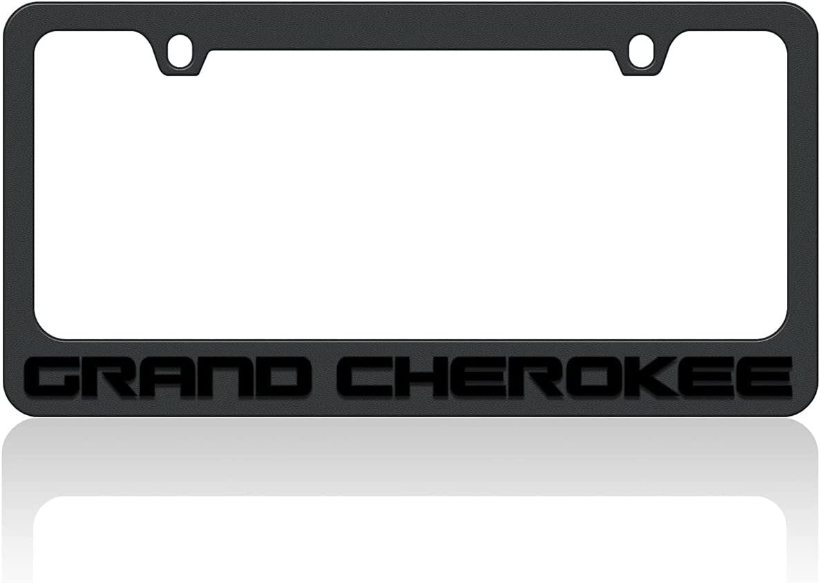 Stealth Black Jeep Grand Cherokee Carbon Stainless Steel License Plate Frame