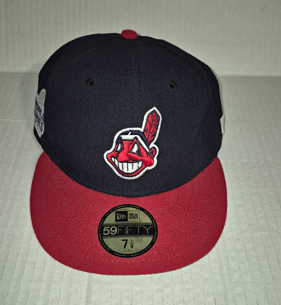 New Era 59FIFTY Cleveland Indians 2016 World Series Fitted Cap Navy/Red 7 1/8