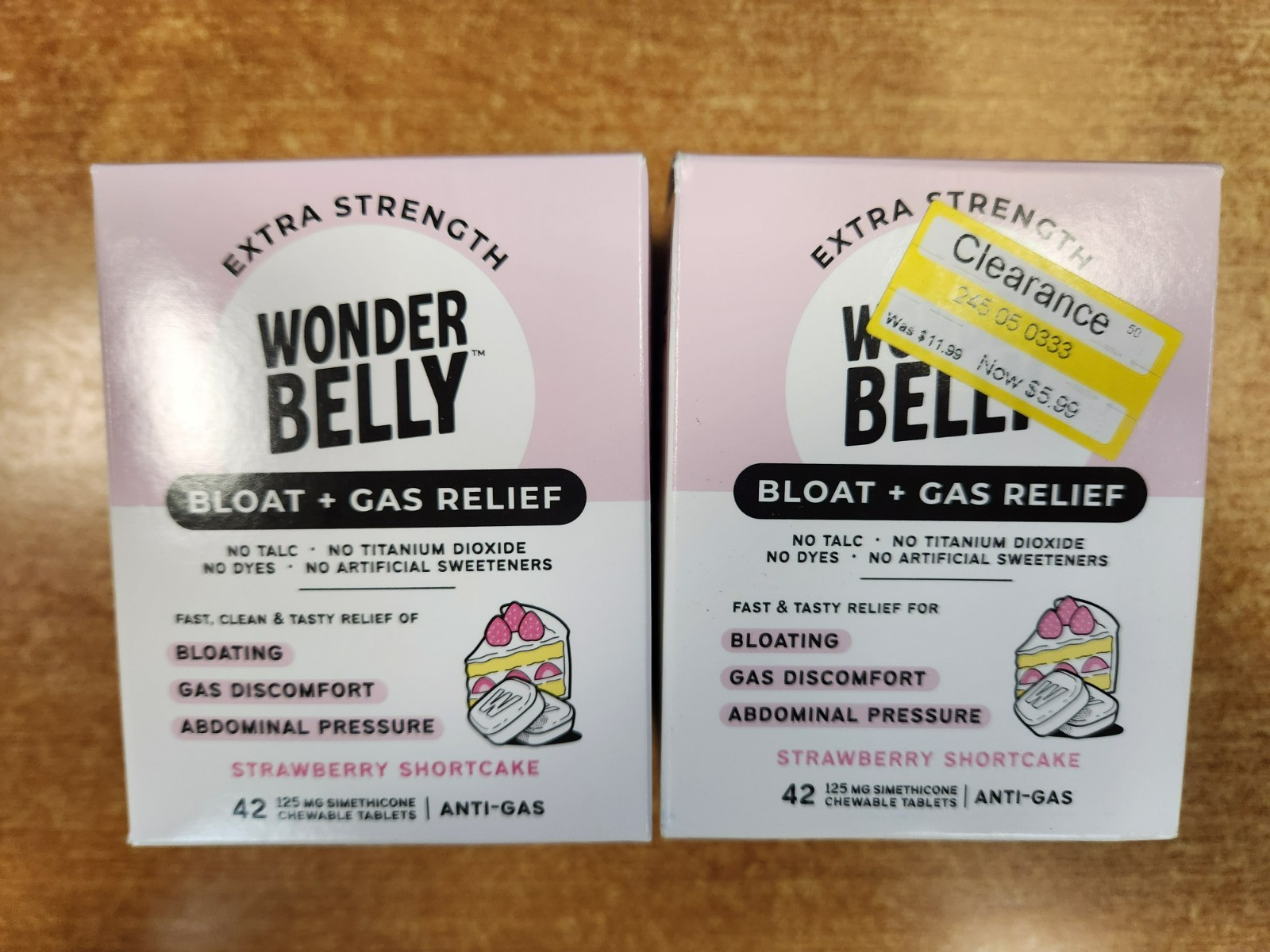 2 Pk: Wonder Belly Bloat+Gas Relief, Strawberry Shortcake  EXP 10/26  W7D