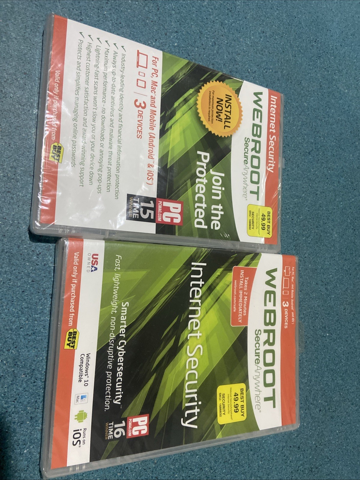 Internet Security ❅3-Devices❅ Cybersecurity ~ WEBROOT ~ Secure Anywhere ☆SONOMA☆