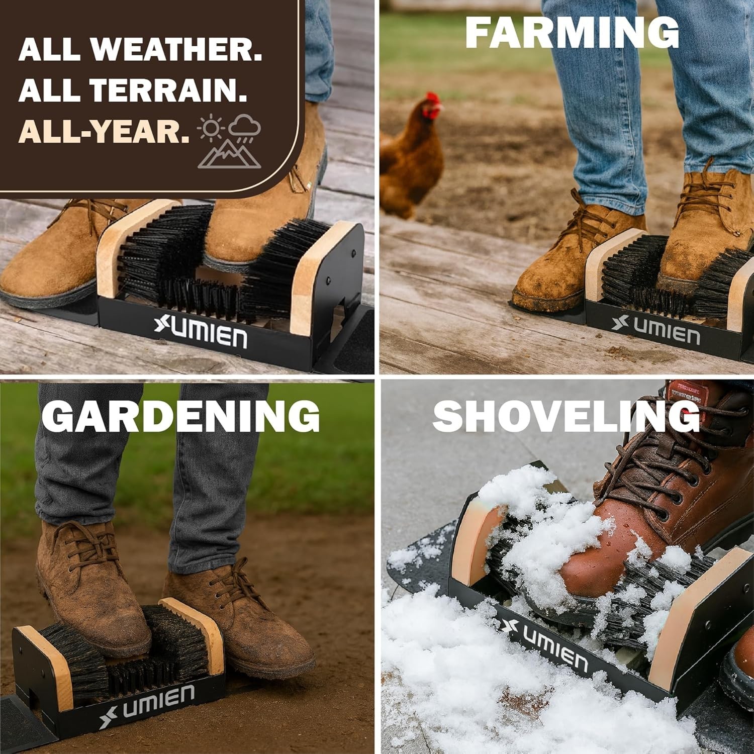 Heavy-Duty Boot Scraper & Shoe Brush with Flaps for Efficient Outdoor Cleaning