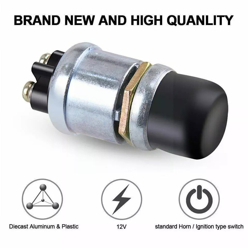 4 PCS 12 Volt DC Heavy-Duty Start Momentary Push-Button Starter 50 Amps Switch