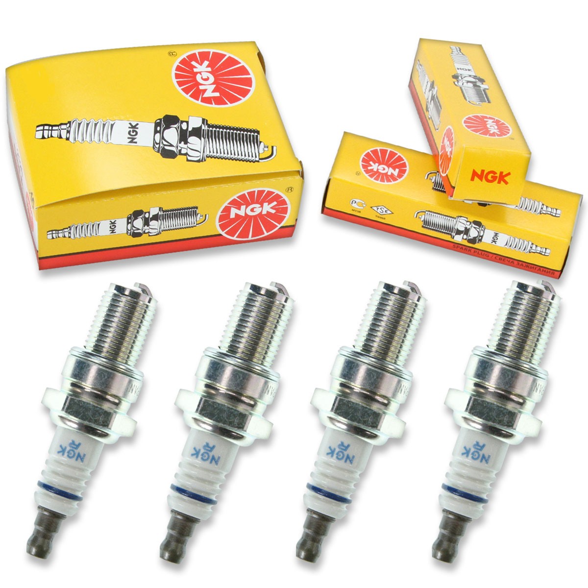 4pcs NGK 4234 Standard BR10ECM Motorcycle Spark Plug Tune Up Kit Set rr