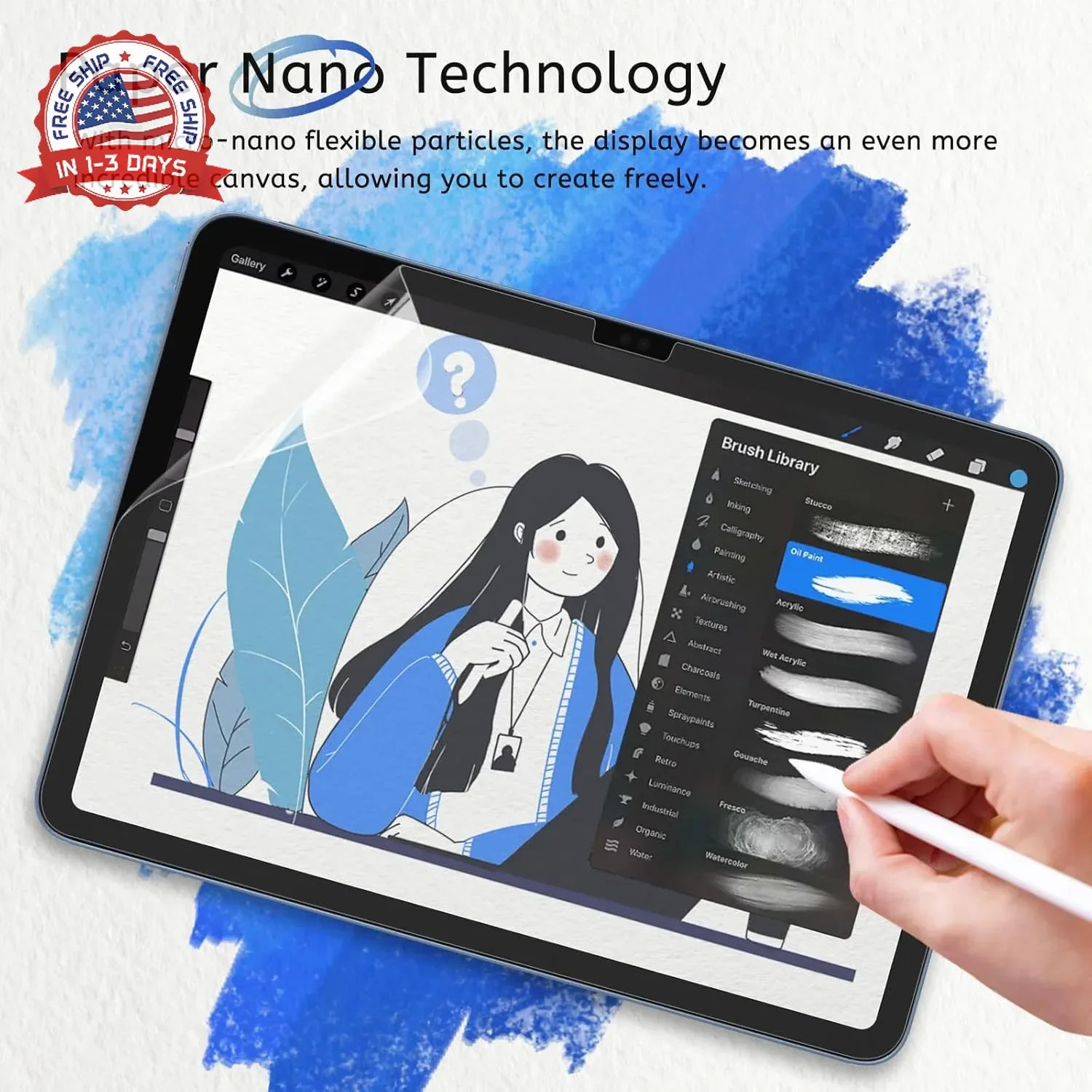 2 Pack Paperfeel Screen Protector Compatible with iPad A16 11th/10th Gene