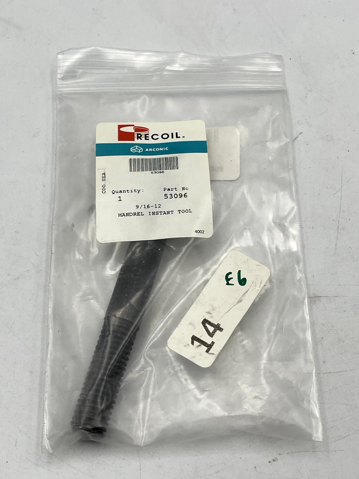 Recoil 53096 Thread Insert Hand Installation Tool: Mandrel & Type VI Mandrel
