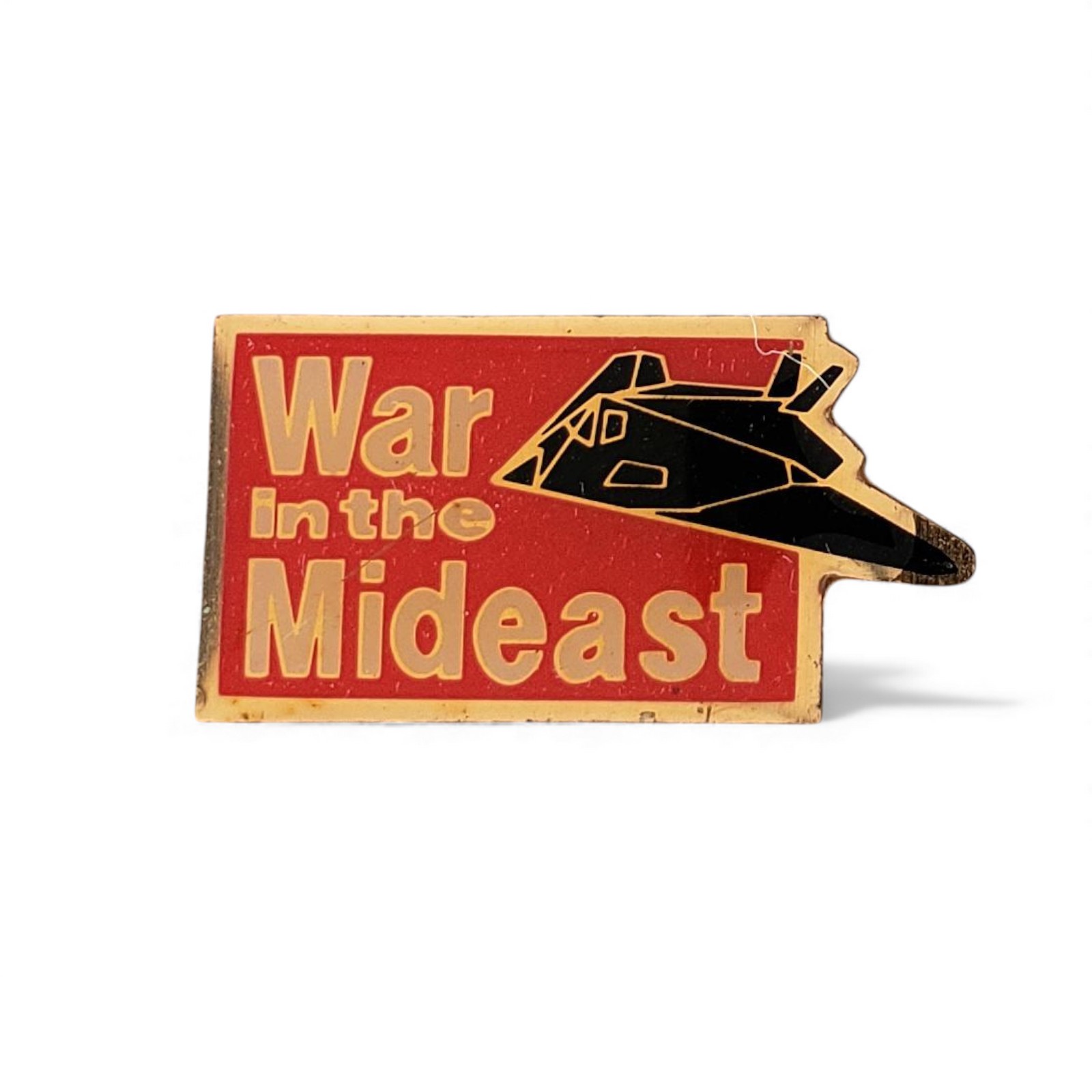 Vintage 1991 “War in the Mideast” Lapel Hat Pin F-117 Stealth Fighter Gulf War