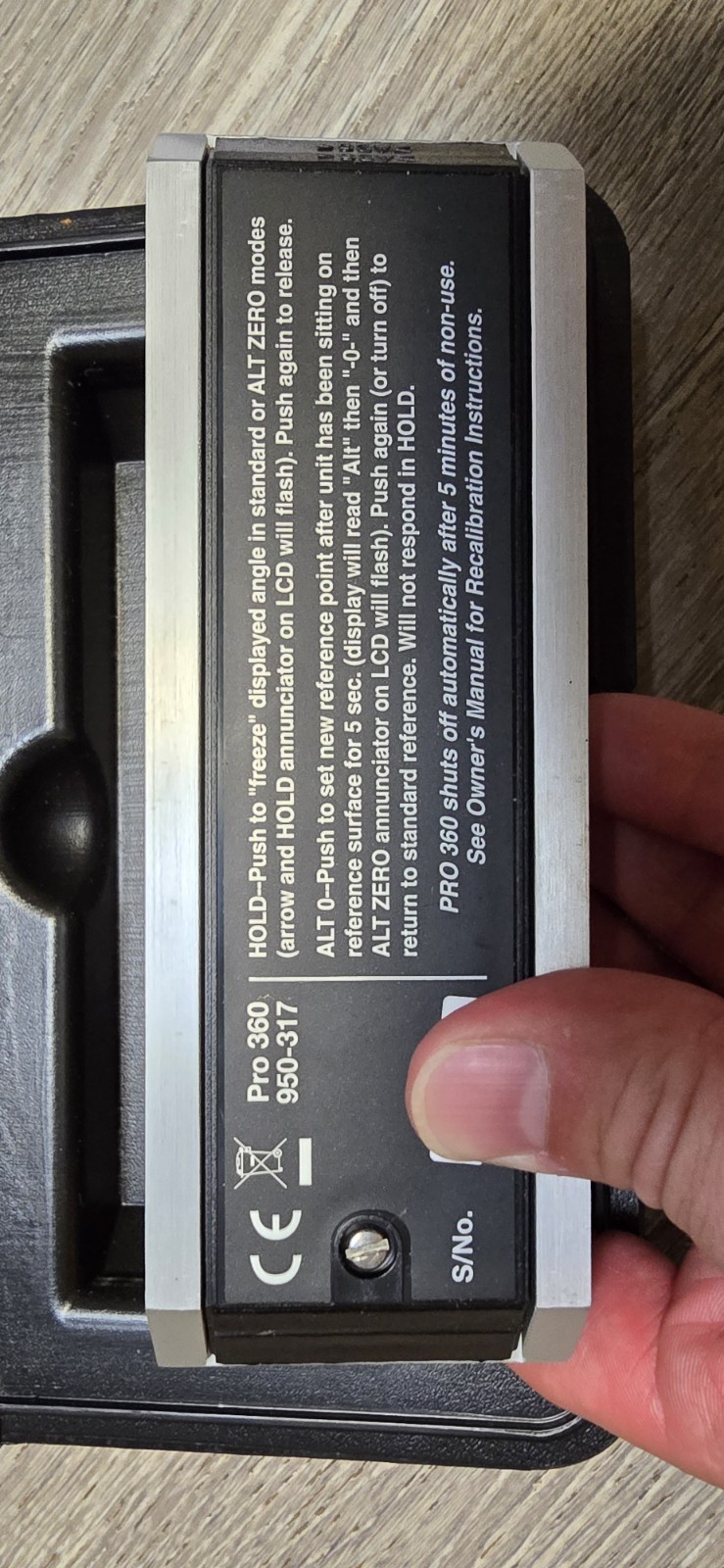 Mitutoyo 950-317 Pro 360 Digital Protractor, 360°