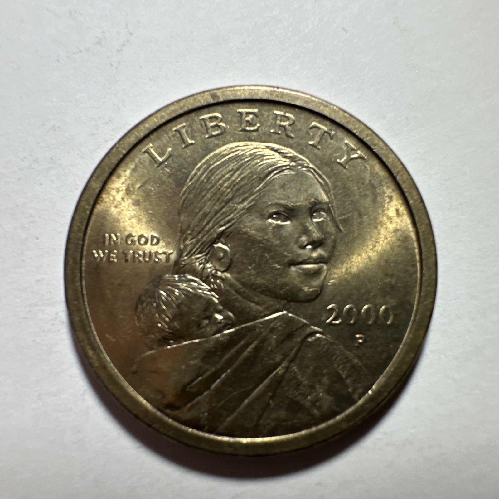 2000 P Sacagawea One Dollar Coin no edge lettering