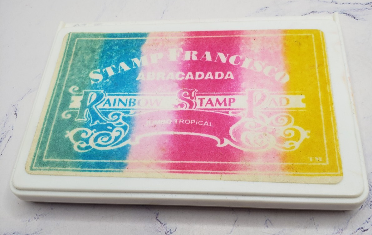 Permanent Purple Ink Pad for Stamping Vintage Abracadada Jumbo Tropical