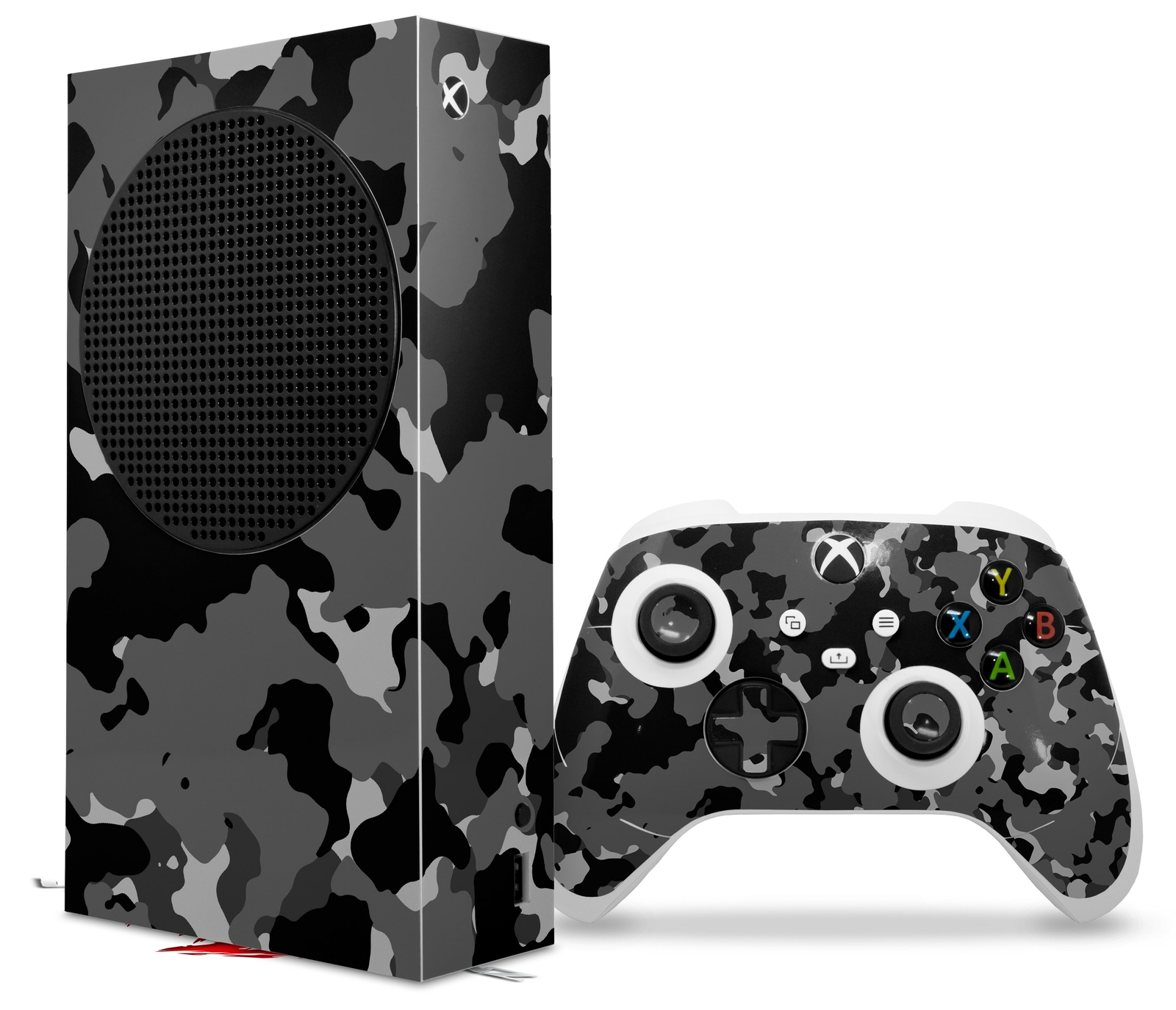 Skins XBOX Series S Console Controller Old School Camouflage Camo Black