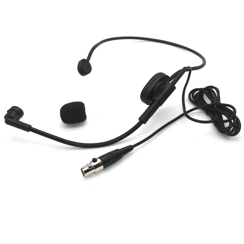 Black Omni-directional Headset XLR 3 PIN Microphone For AKG Samson Wireless