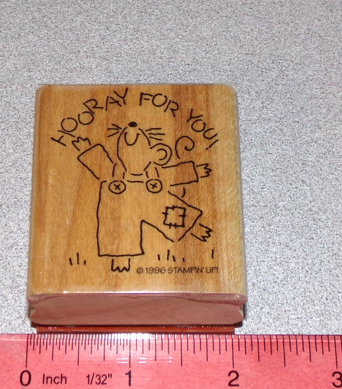 Hooray for you Rubber Stamp Mouse Single Clean by Stampin Up Nice & Easy Notes