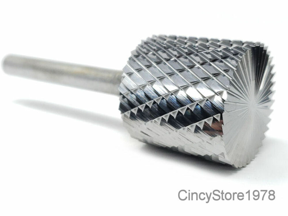 SB9D Cylindrical End Tungsten Carbide Burr Bur Cutting Tool Die Grinder Bit 1/4"
