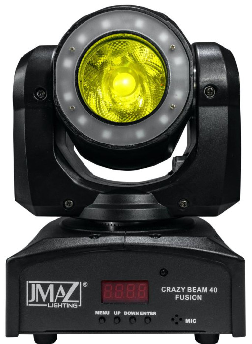 JMAZ Crazy Beam 40 Fusion | 60W RGBW Moving Head with 8° Beam | Ring Effect & IR