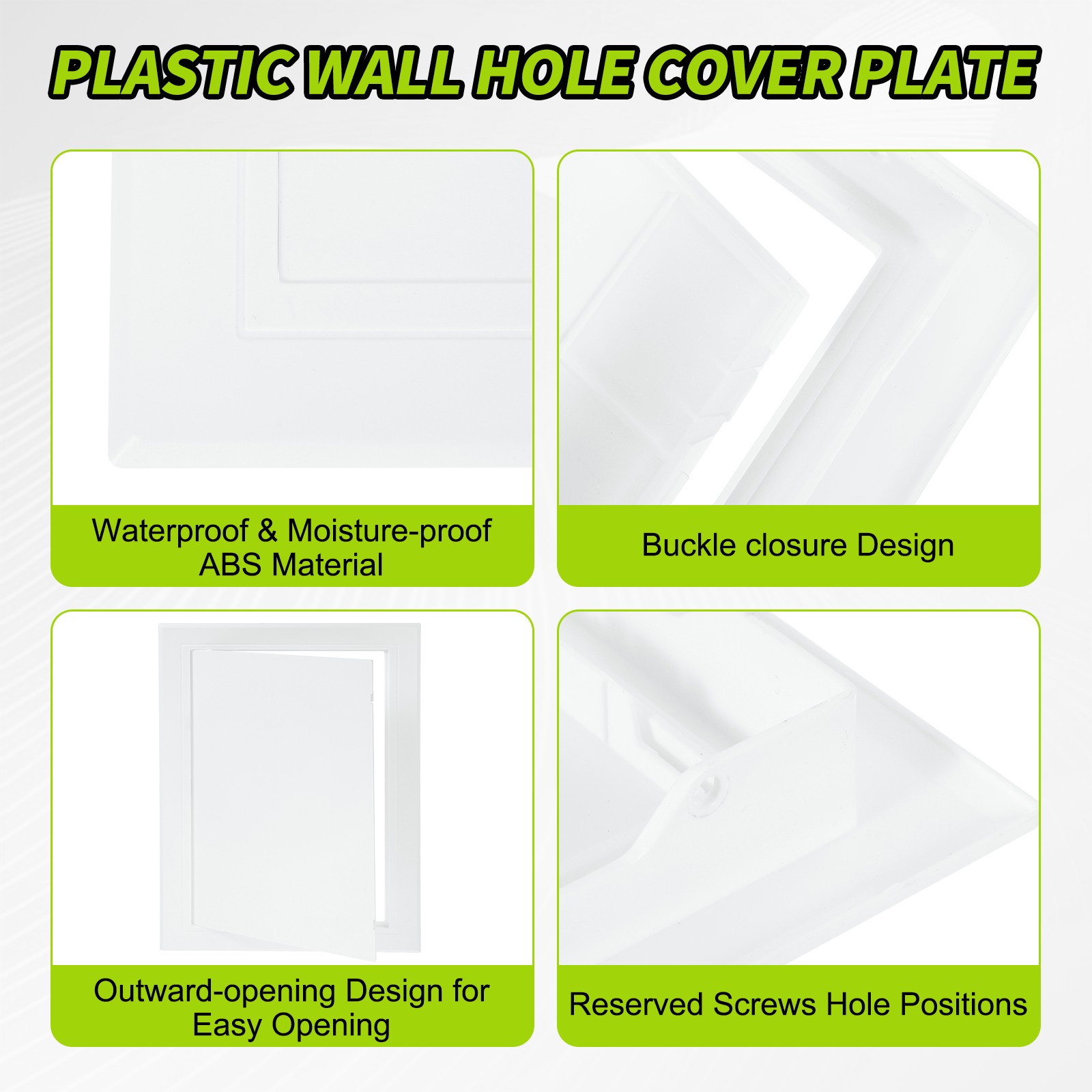 7.9x11.9 Inch Access Panel for Drywall and Ceiling, ABS Plastic Material (White)