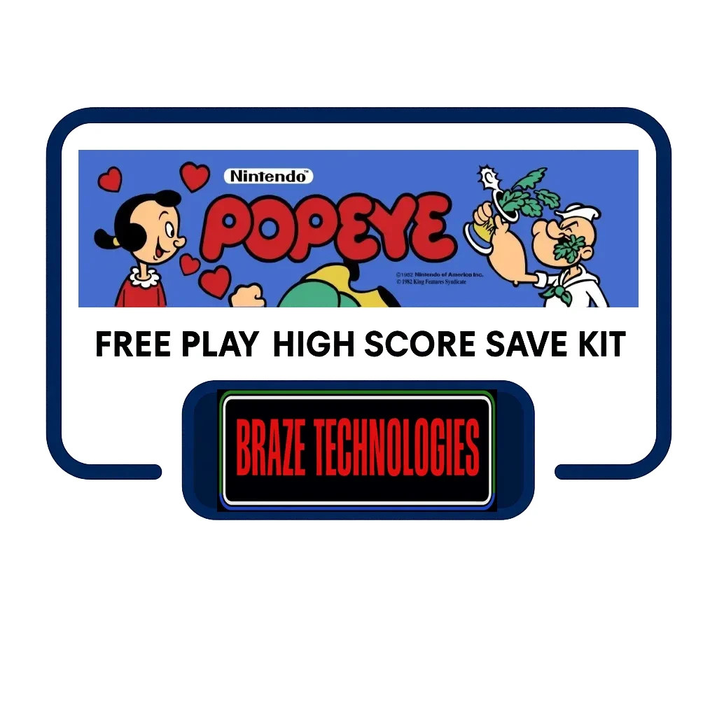 Braze - Popeye Arcade Free Play + High Score Save Kit