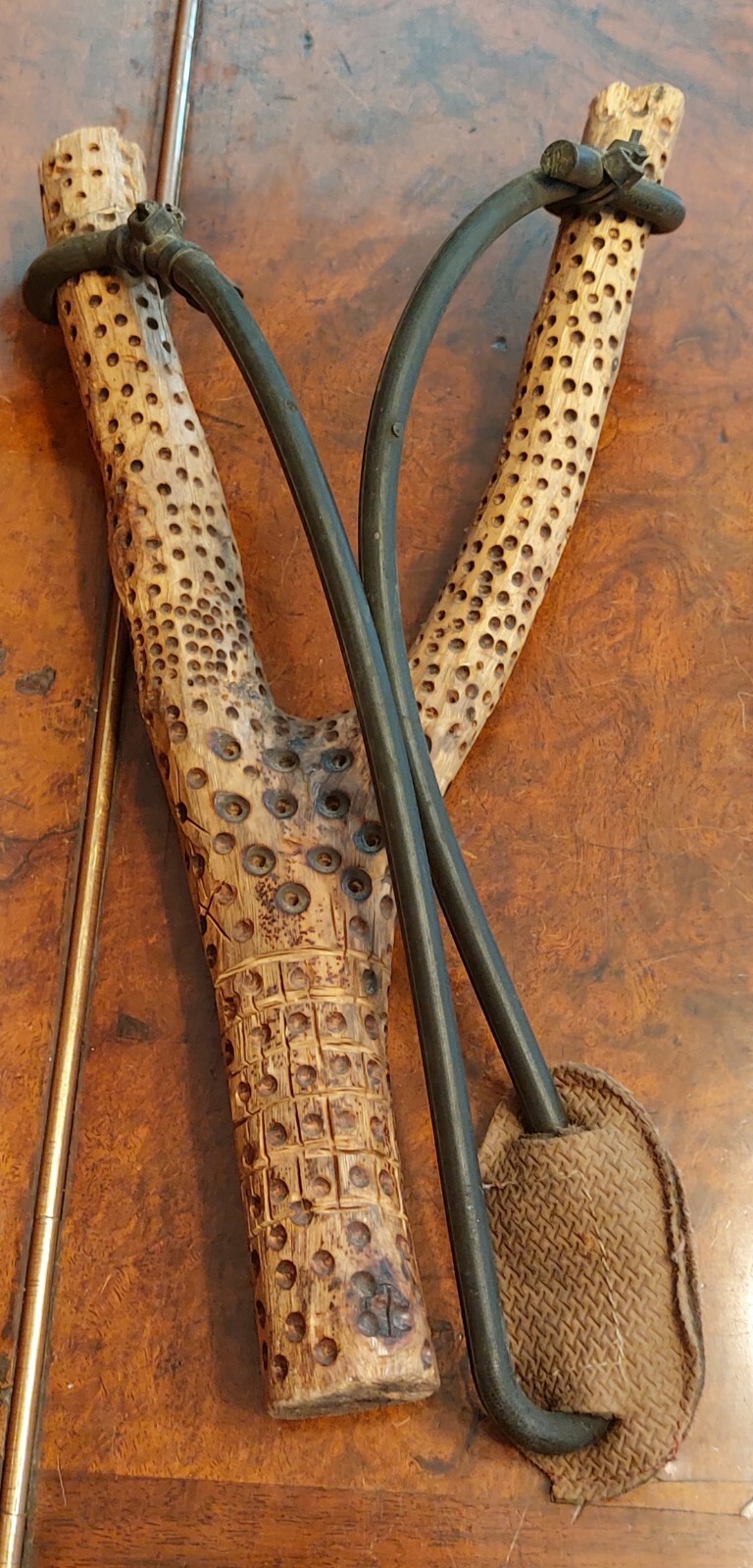 ORIGINAL VINTAGE ISRAEL MADE MILITARY SLING ARMY HUNTING TACTICAL SPORT WOODEN