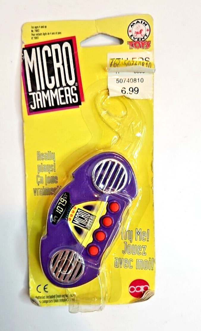 Vintage 1995 Micro Jammers Funky Rappin' Boom Box Cap Toys Inc. Dead Battery