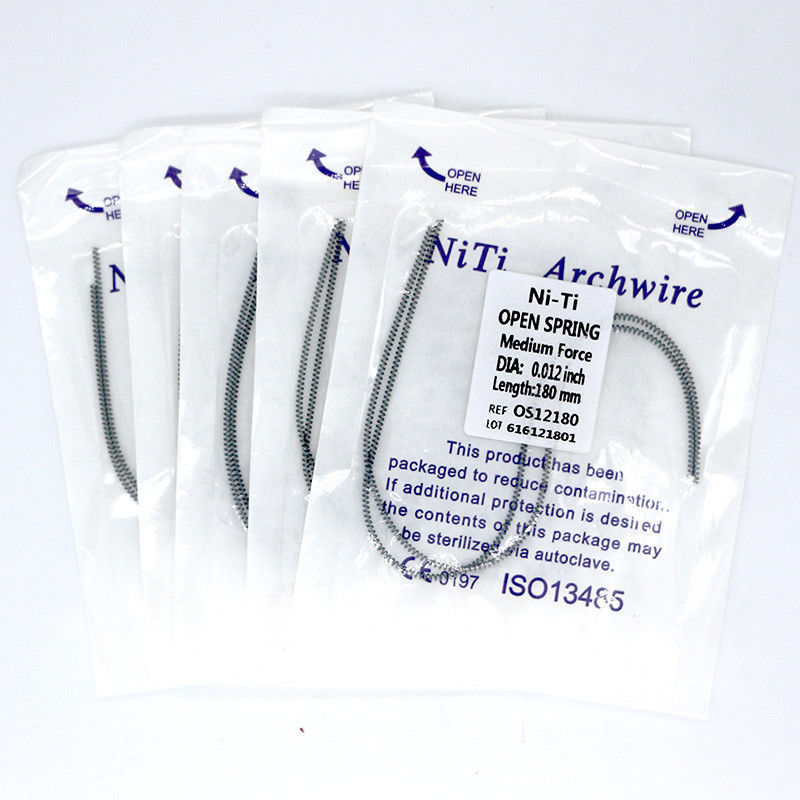 10 Pcs Dental Orthodontic Open Coil Spring 0.012*180 mm NiTi Alloy Medium Force