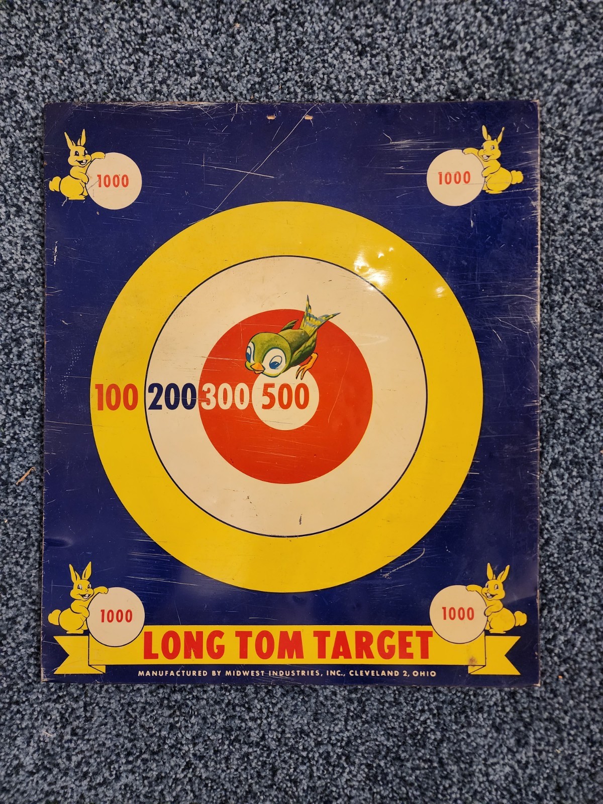 Midwest Industries Long Tom Target Metal, Decorative Bird & Rabbits