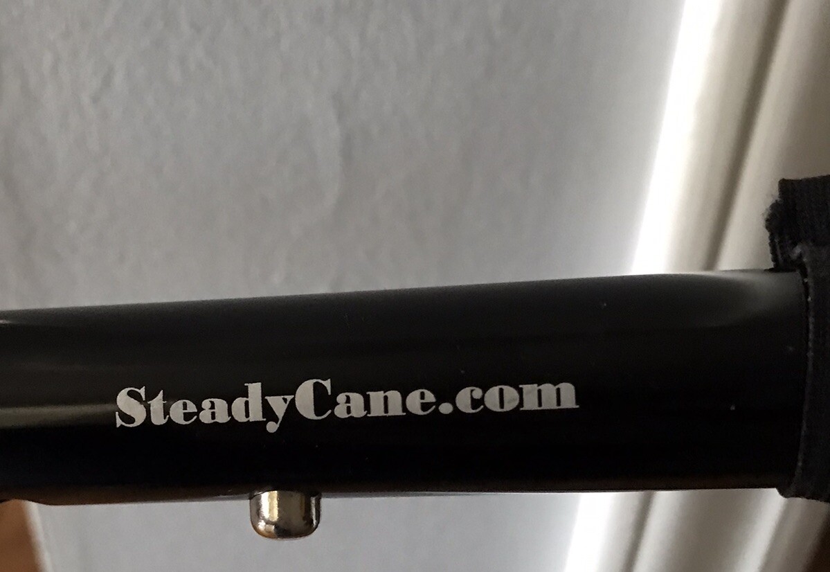 Cane Foldable Black Adjustable Steady Cane With Light Pre-owned