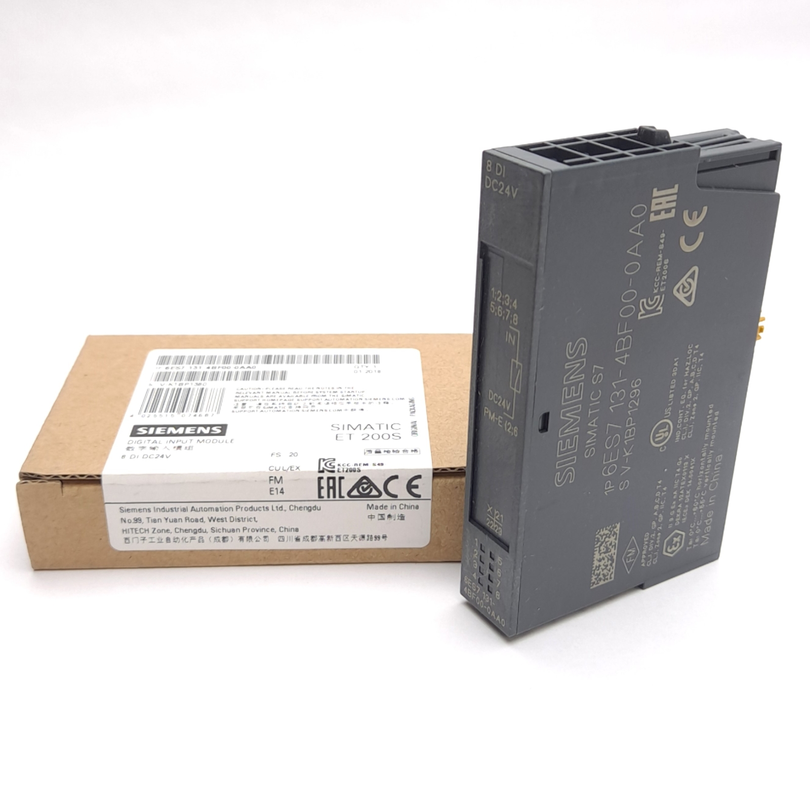 Siemens 6ES7131-4BF00-0AA0 Digital Input Module, 8-Input, 24VDC, For ET 200S