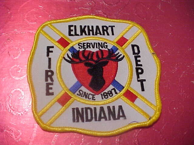 ELKHART INDIANA FIRE DEPARTMENT PATCH SHOULDER SIZE UNUSED