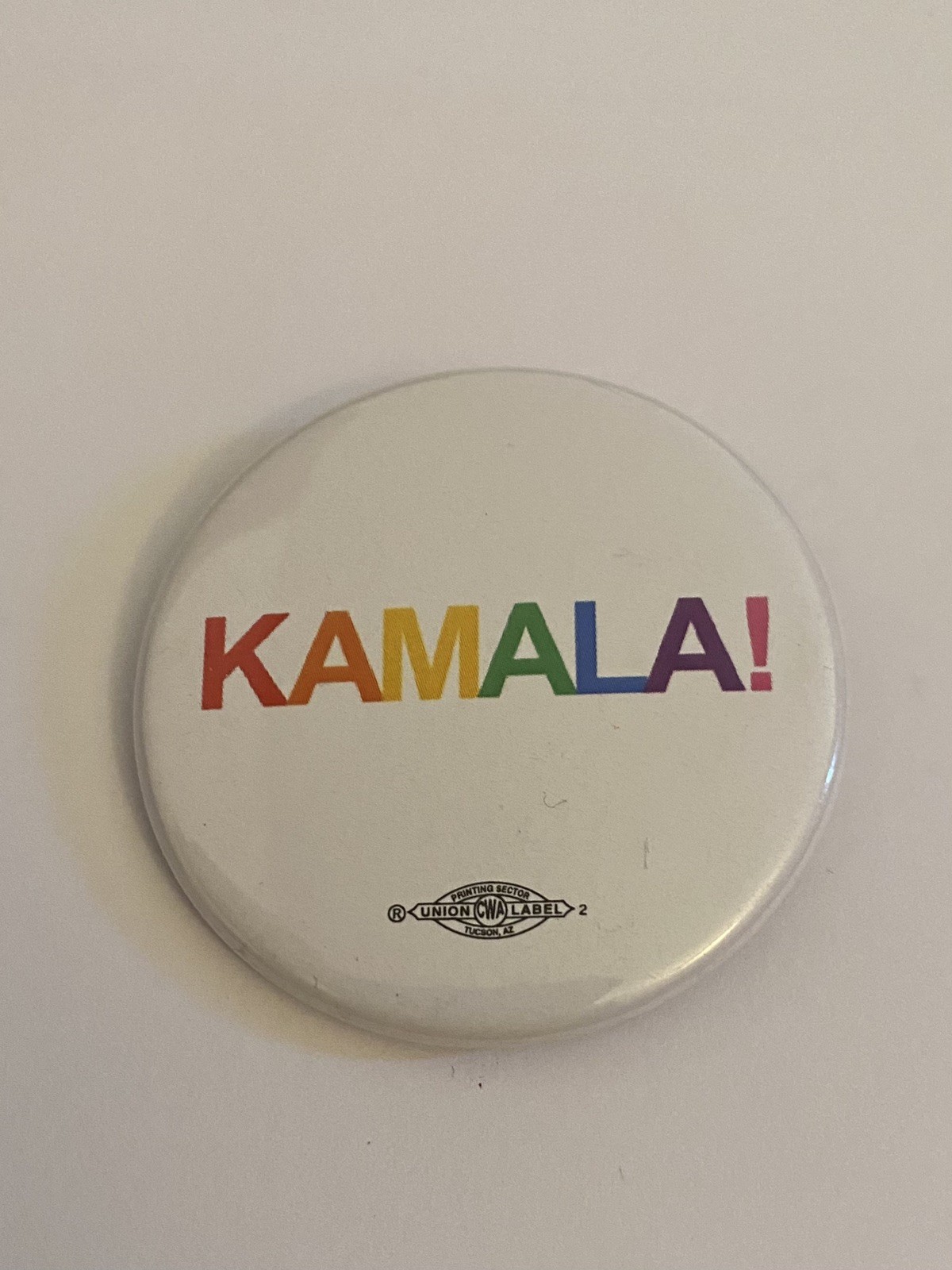 Kamala! Rainbow Pin Back Button P158