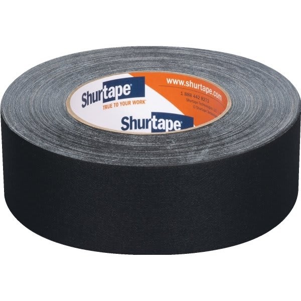 SHURTAPE 106061 Gaffer Tape 50m Black Synthetic Rubber Adhesive