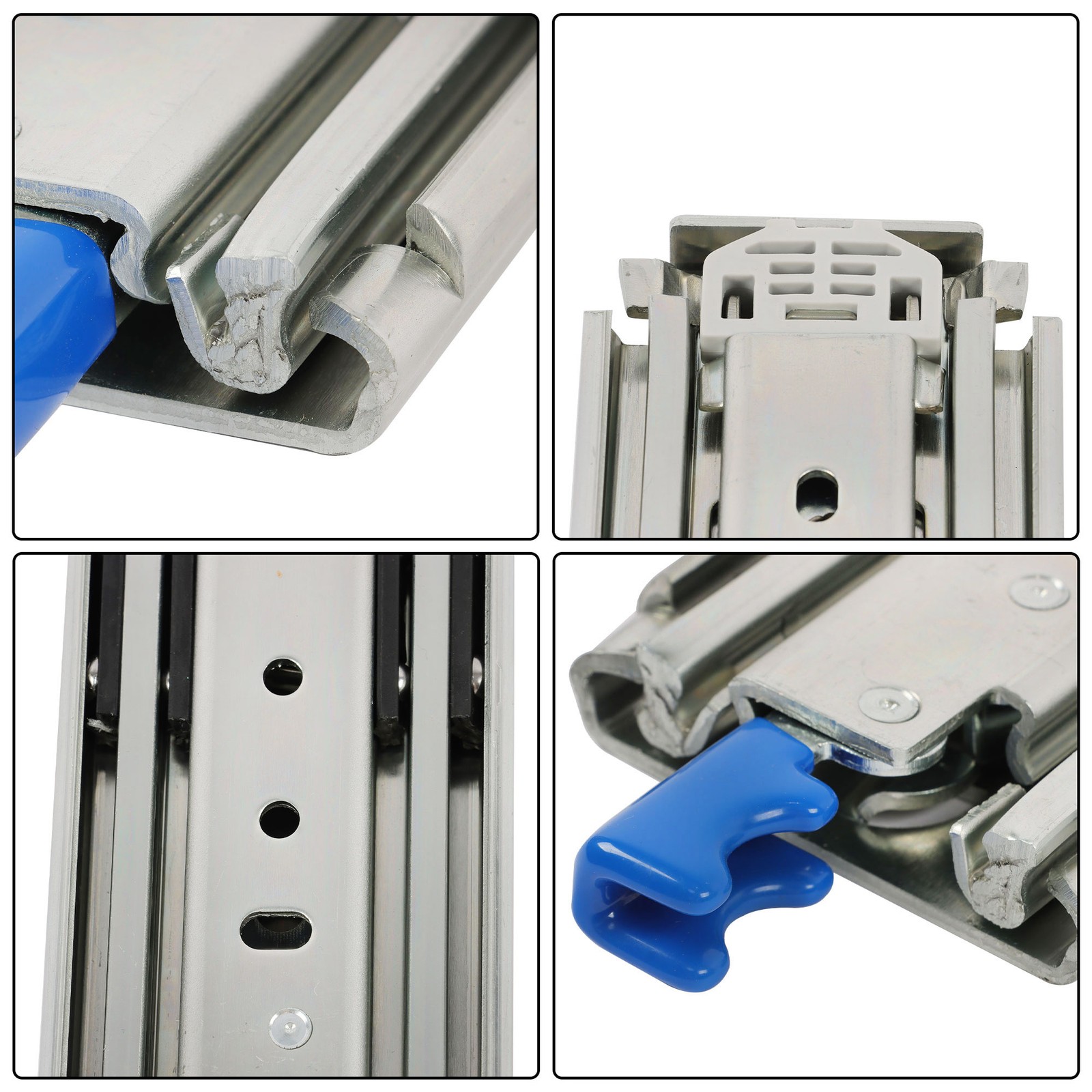 Locking Drawer Slides 12 Inch Full Extension & Lock 500 lb Load Capacity