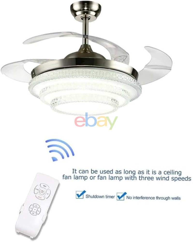 Universal Ceiling Fan Lamp Light Timing Wireless Remote Control Receivers...