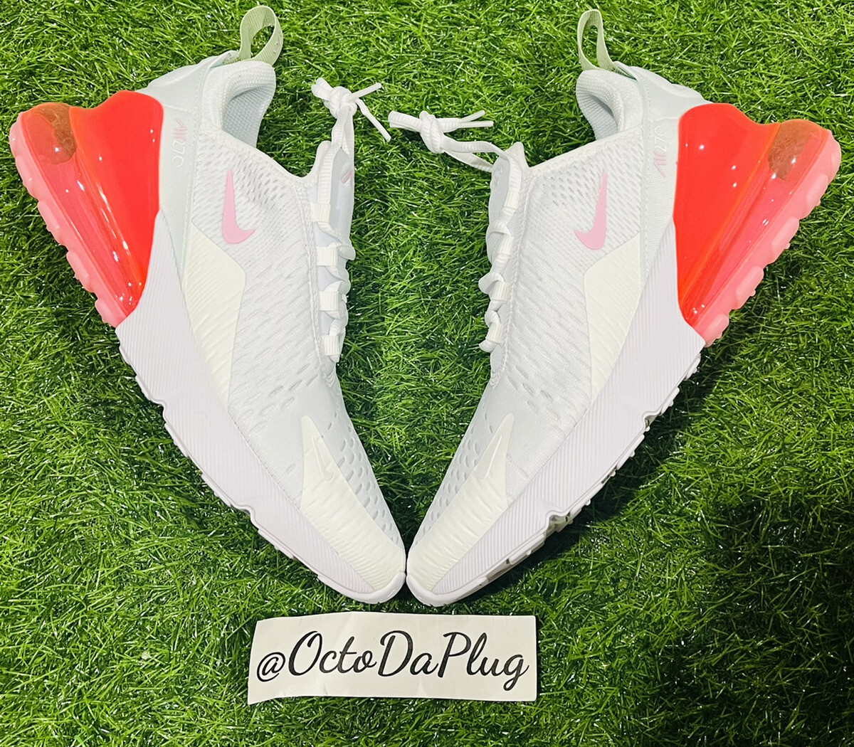 Nike Air Max 270 White Pink GS Multi Size Shoes nby 943345-113