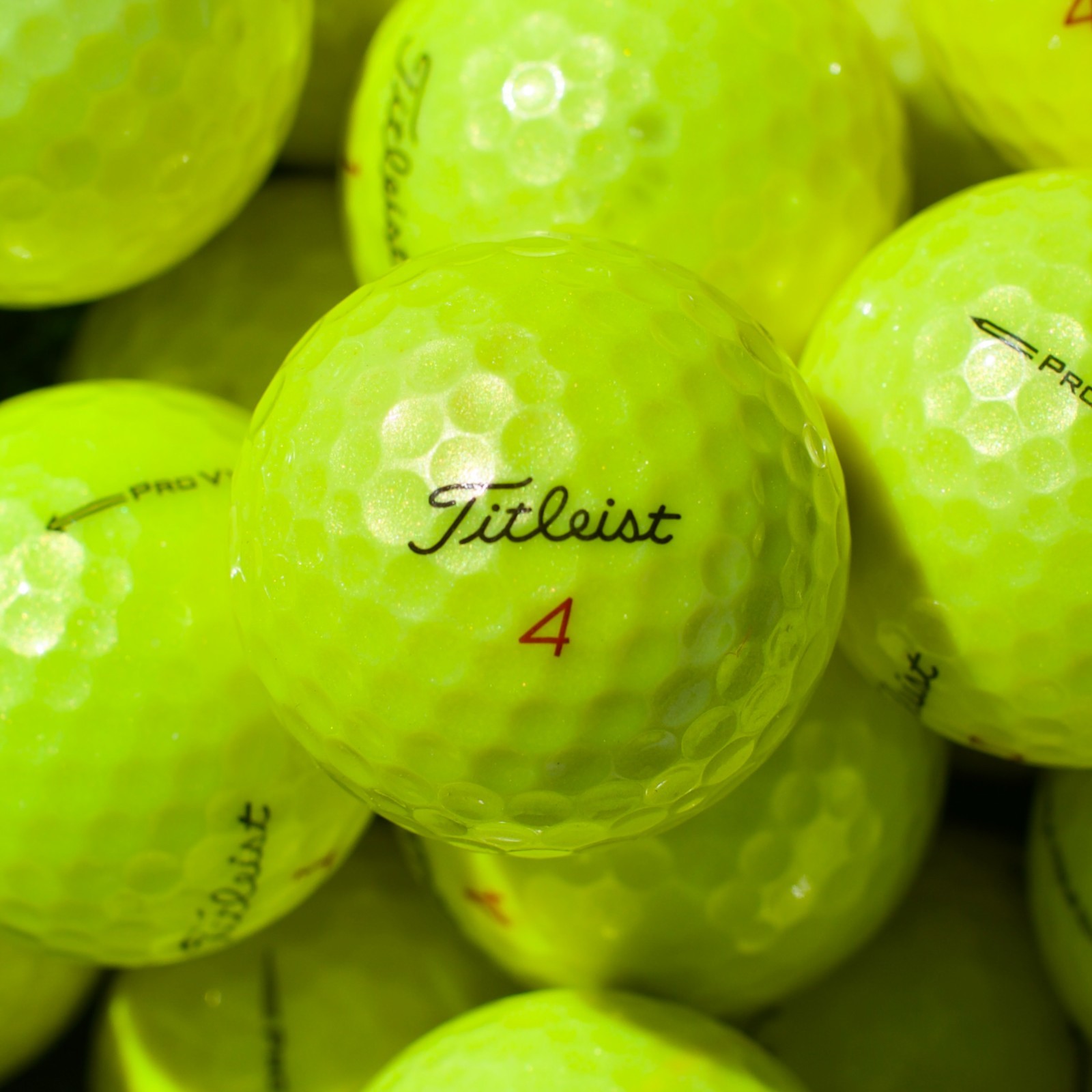 24 Titleist Pro V1x Yellow Near Mint Quality Used Golf Balls 4A - FREE SHIPPING