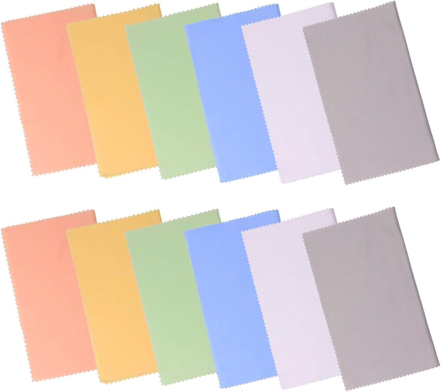 12 Pack Microfiber Cleaning Cloths for Eyeglasses Sunglasses Electronics Lenses