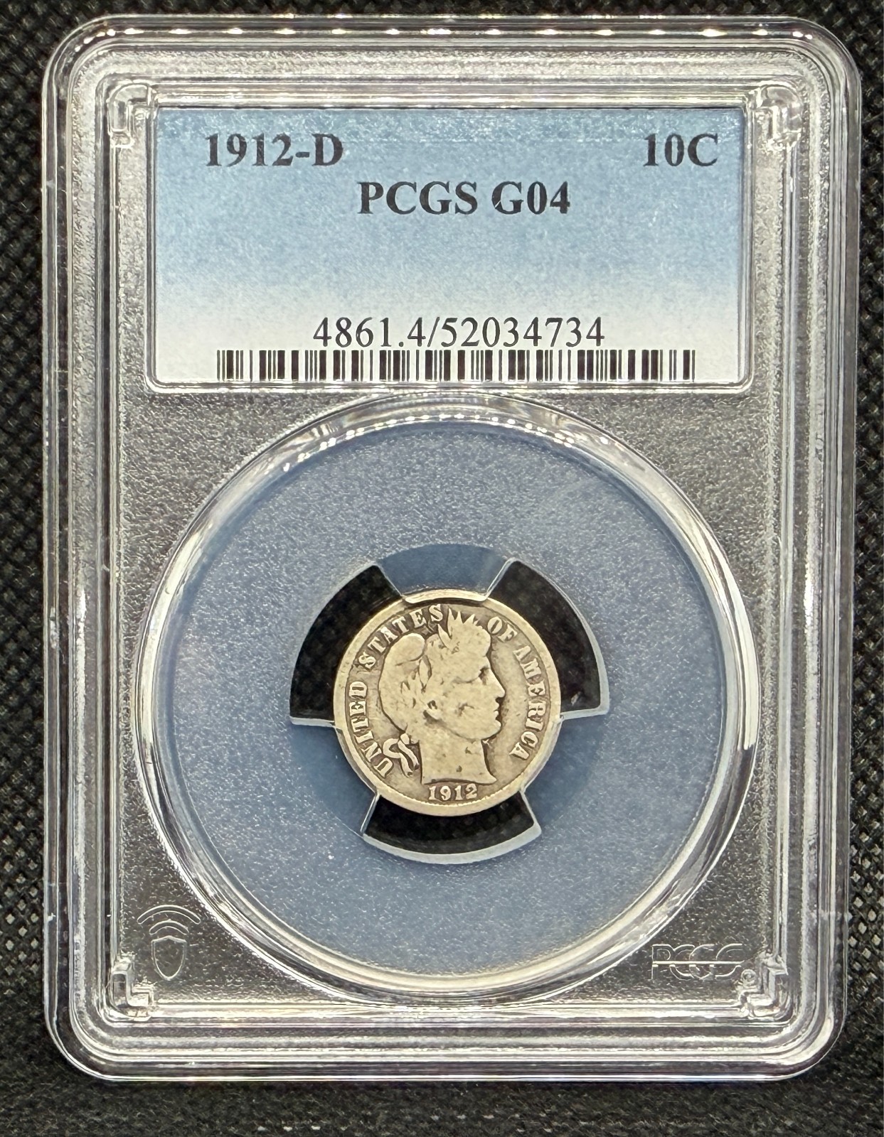 1912-D Barber Silver Dime - PCGS G04