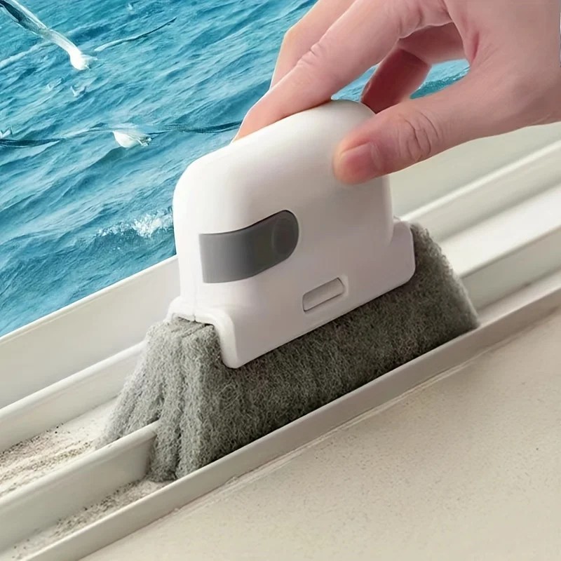 Universal Window Rail Cleaning Brush for Tracks Grooves and Frames