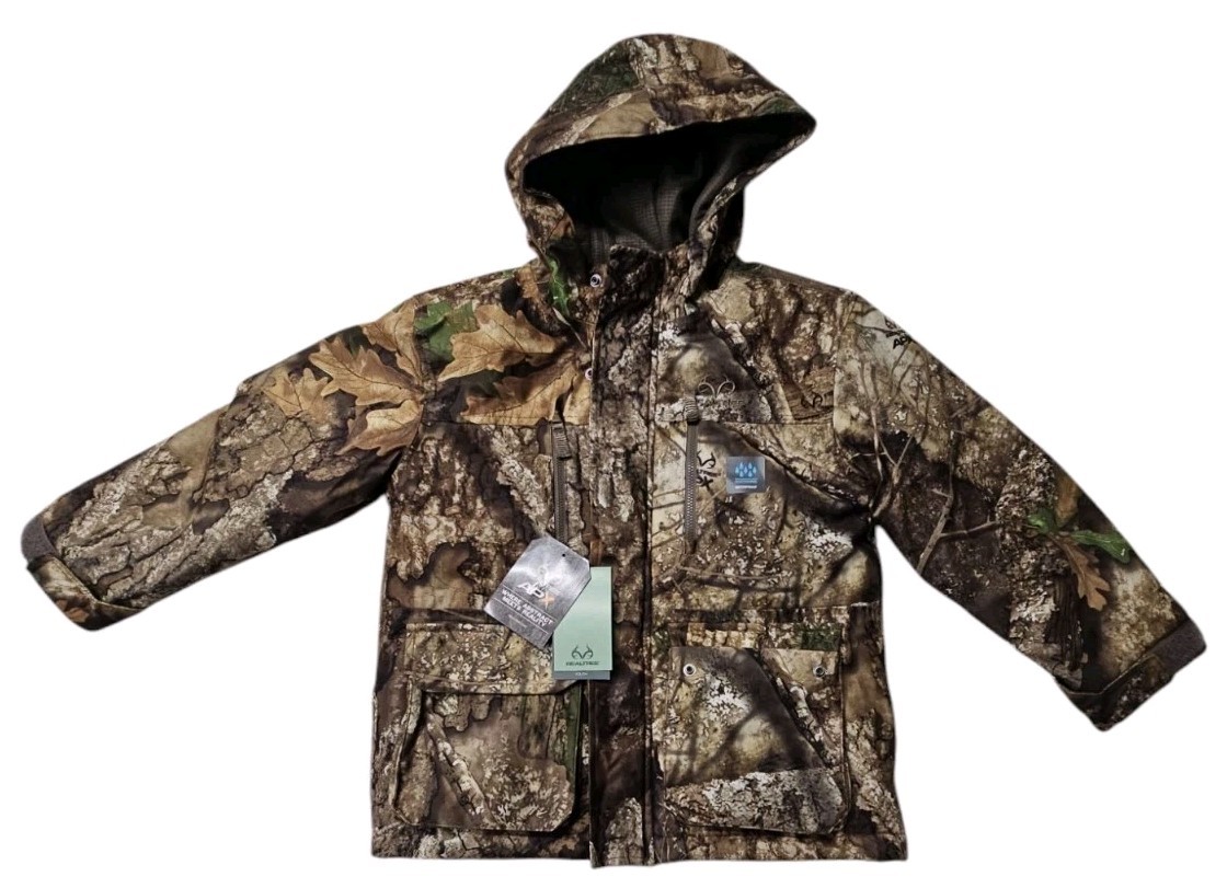Realtree Youth Waterproof APX Camo Insulated Hunting Parka Coat Youth Small NWT